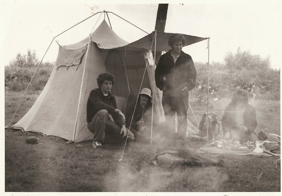 Camping in Birds Hill Park, circa 1975. Ron is second from left.